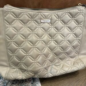 Kate Spade Beige Quilted Shoulder Bag